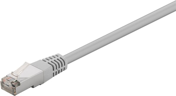 Goobay Patchkabel CAT 5e, F/UTP, grå kopparklädd aluminiumtråd (CCA), utan snäpplåsskydd