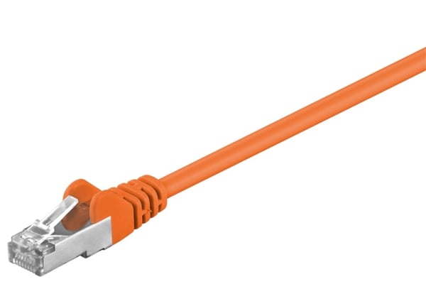 Goobay Netværkskabel CAT 5e, F/UTP, orange, 1 m kobberbeklædt aluminiumleder (CCA)