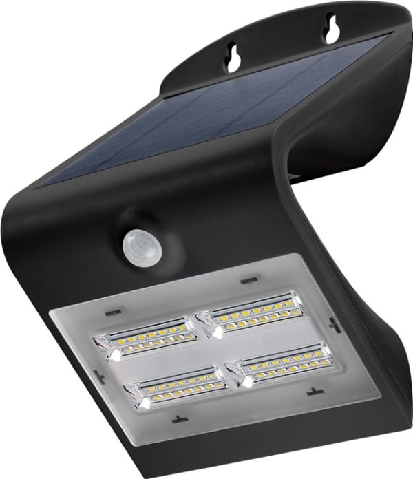 Goobay LED-solcellelampe med bevegelsesdetektor, 3,2 W belysning for inngangspartier, garasjeporter og trapper