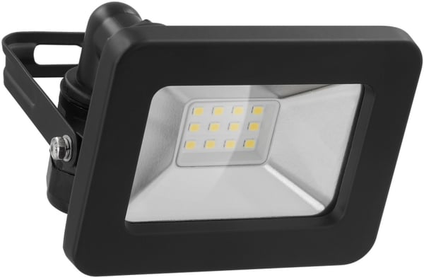 Goobay LED udendørs projektør, 10 W med 850 lm, neutralt hvidt lys (4000 K) og M16 kabelforskruning, egnet til udendørs brug (IP65)