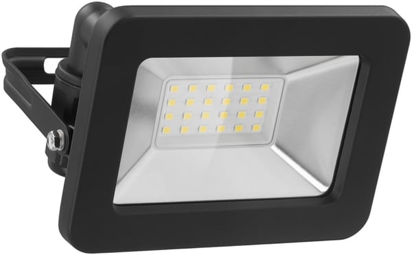 Goobay LED udendørs projektør, 20 W med 1700 lm, neutralt hvidt lys (4000 K) og M16 kabelforskruning, egnet til udendørs brug (IP65)