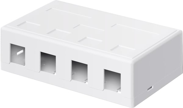 Goobay Keystone tomt deksel, 4-port med enkel snap-in-montering