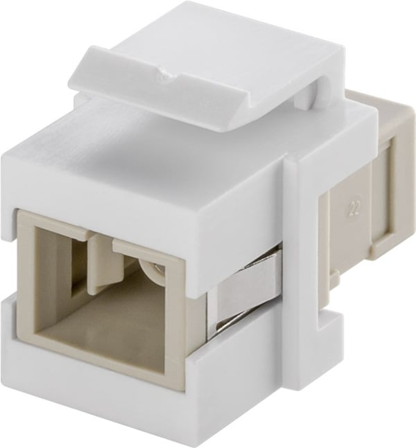 Goobay Keystone-modul, optisk kabel 17 mm bredde, 2 stk. SC simplex-kontakter