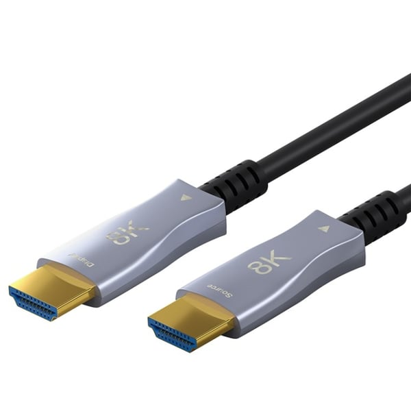 Goobay Optisk hybrid ultrahøjhastigheds HDMI™-kabel med Ethernet (AOC) højhastighedskabel, 8K @ 6Hz/ 4K @ 120 Hz, til lange transmissionsafstande, 100