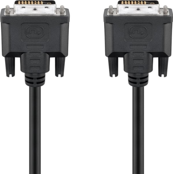Goobay DVI-D Full HD-kabel Dual Link, nikkel DVI-D-kontakt Dual Link (24+1 pin) > DVI-D-kontakt Dual Link (24+1 pin), 3 m