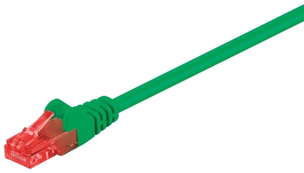 Goobay CAT 6 patchkabel, U/UTP, grønn kobberbelagt aluminium (CCA), 20 m