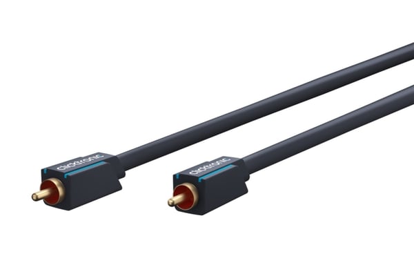 ClickTronic RCA-kabel, mono Premiumkabel | 1x cinch plug  1x cinch plug | 3,0 m | OFC innerledare
