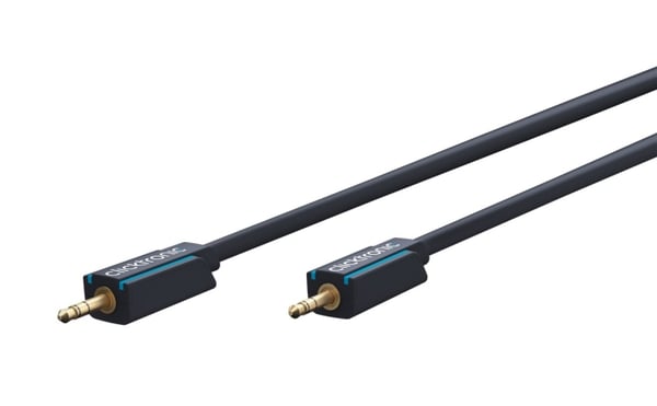 ClickTronic 3,5 mm AUX-kabel, stereo Premiumkabel | 1x 3,5 mm jackplugg  1x 3,5 mm jackplugg | 1,5 m | OFC innerledare