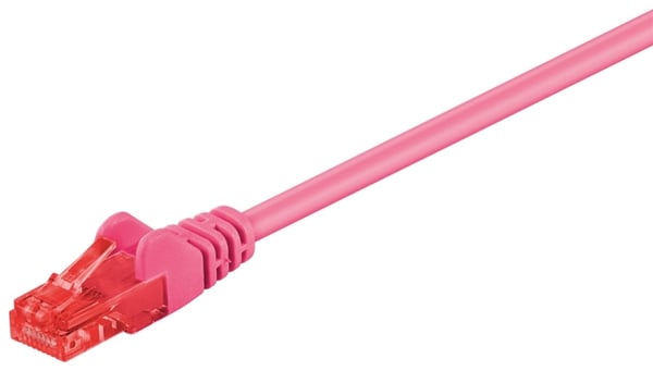 Goobay Netværkskabel CAT 6, U/UTP, magenta kobberbeklædt aluminiumleder (CCA), 15 m
