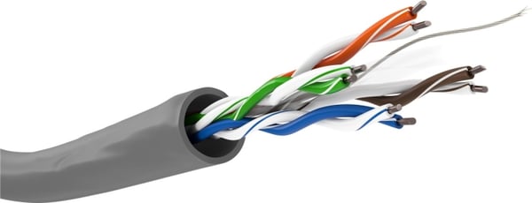 Goobay CAT 6 netværkskabel, U/UTP, grå kobberbeklædt aluminiumleder (CCA), AWG 23/1 (solid), kabelkappe PVC, 305 m