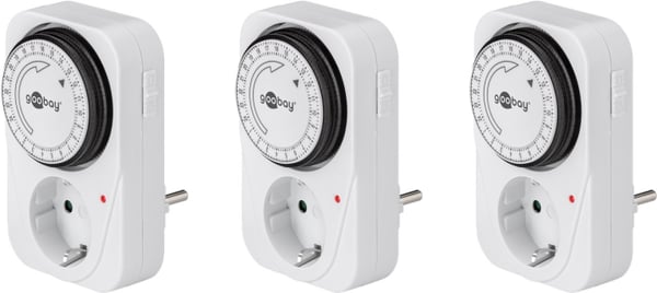 Goobay Set med 3, analog timer Lätt att använda en analog timer