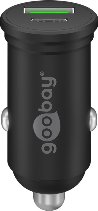 Goobay Dobbel USB-billader USB-C™ PD (Power Delivery) (45 W) 45 W (12/24 V), egnet for enheter med USB-C™ (Power Delivery), f.eks. iPhone 12