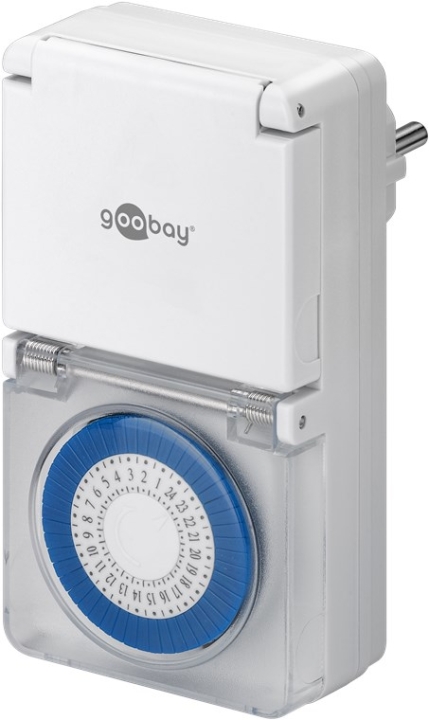 Goobay Analog timer IP44 Lättmanövrerad mekanisk timer för eluttaget