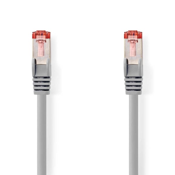 Nedis Kat 6 kabel | RJ45 Han | RJ45 Han | S/FTP | 0.25 m | Runde | LSZH | Grå | Label