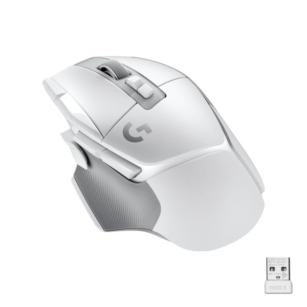 Logitech G502 X LIGHTSPEED trådløs spillmus, hvit/kjerne