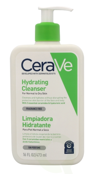 Cerave Hydrating Cleanser w/Pump 473 ml For Normal To Dry Skin | CDON