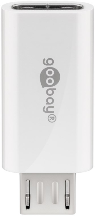 Goobay Micro-USB/USB-C™ USB OTG Hi-Speed-adapter för anslutning av laddkablar USB-C™ uttag > USB 2,0 mikro plugg (typ B)