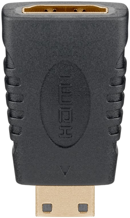 Goobay HDMI™-adapter, Guldpläterad (4K @ 60 Hz) HDMI™-uttag (typ A) > HDMI™-minikontakt (typ C)