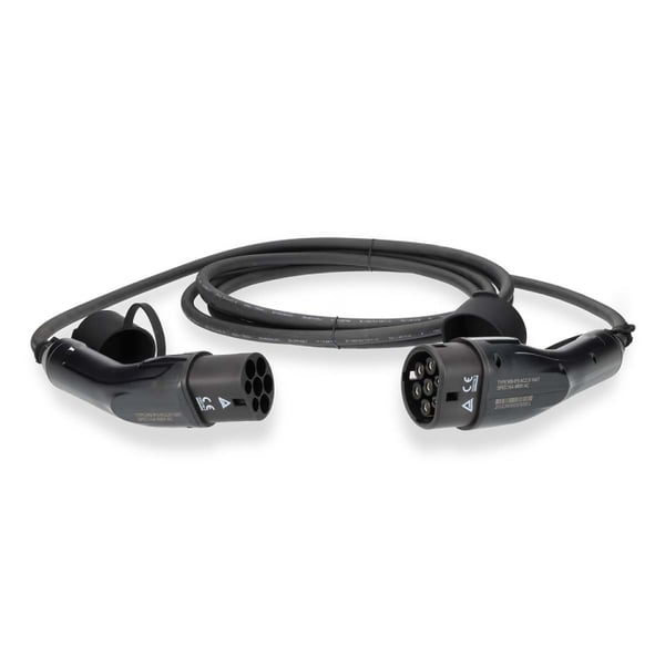 Nedis Kabel for elektrisk kjøretøy | Cable Type 2 | 16.0 A | 11000 W | 3-faser | 5.00 m | Sort | Gaveeske