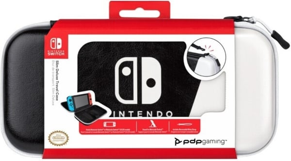 PDP Gaming Slim Deluxe Travel Case Elite – Black/White - Skyddsväska, Switch