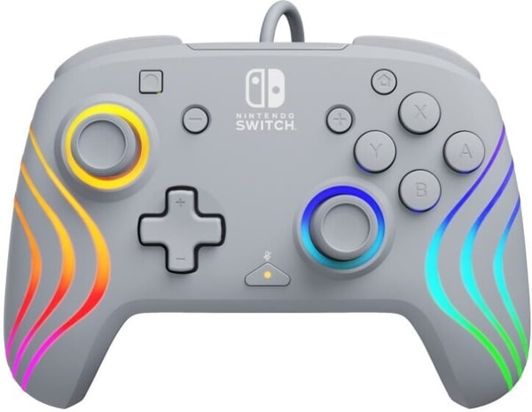 PDP Gaming Afterglow Wave Wired Controller -langallinen peliohjain, harmaa, Switch