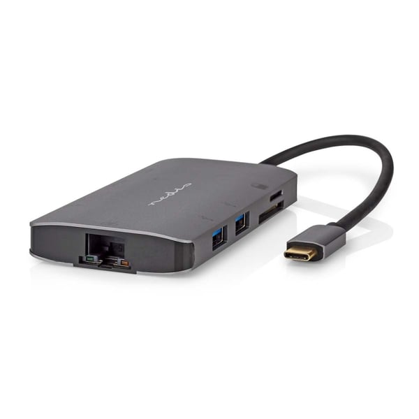 Nedis USB Multi-Port Adapter | 7-in-1 | USB 3.2 Gen 1 | USB-C™ Hane | HDMI™ Utgång / Micro SD / RJ45 Hona / SD / USB-C™ Hona / 3x USB-A Hona | 5 Gbps