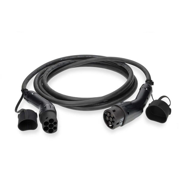 Nedis Kabel for elektrisk kjøretøy | Cable Type 2 | 32.0 A | 22000 W | 3-faser | 5.00 m | Sort | Gaveeske