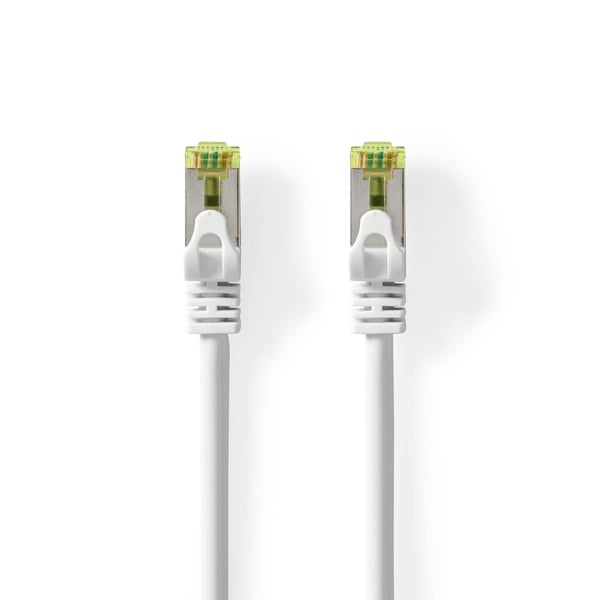 Nedis CAT7 nettverkskabel | S/FTP | RJ45 Han | RJ45 Han | 1.00 m | Snagless | Rund | LSZH | Hvit | Label