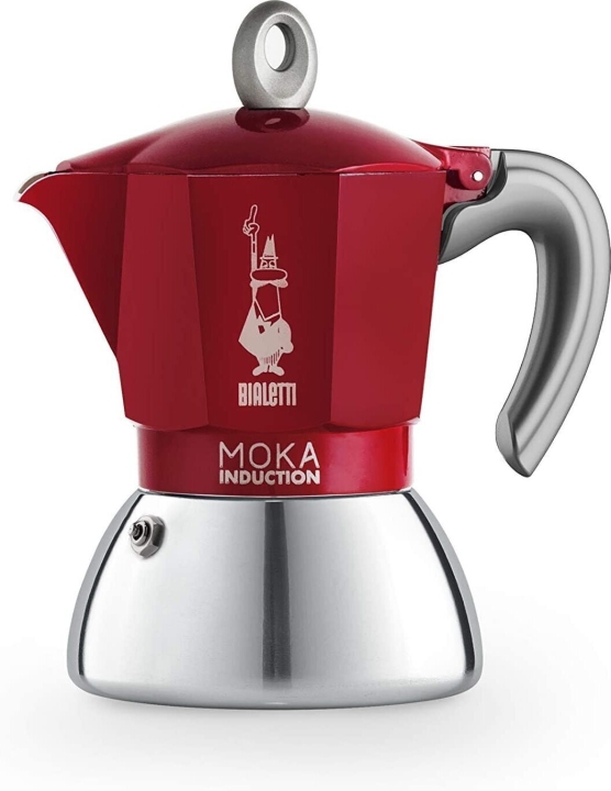 Bialetti Moka Induction red 6 -mutteripannu, 6 kuppia