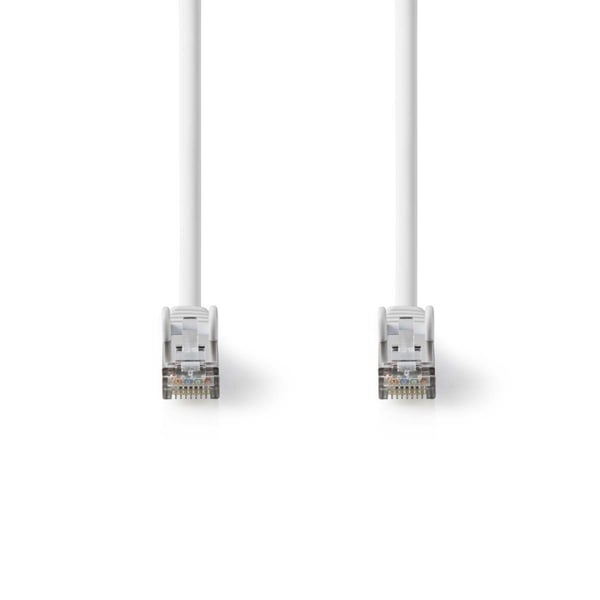 Nedis Cat 8.1 nettverkskabel | S/FTP | RJ45 Han | RJ45 Han | 1.00 m | Rund | LSZH | Hvit | Label