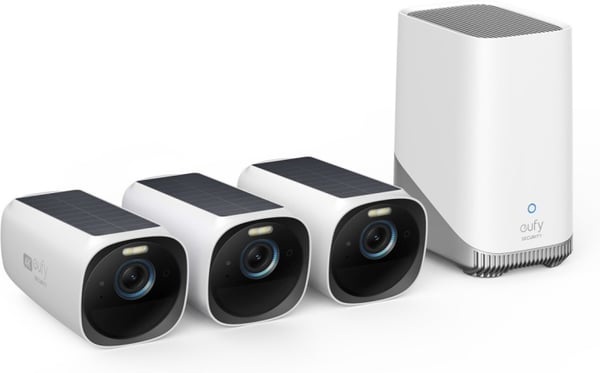 Anker eufyCam 3 övervakningssystem med tre kameror, 4K-upplösning