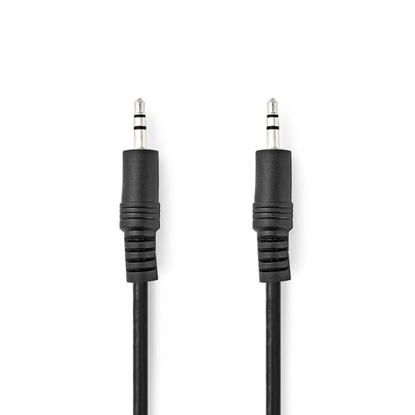 Nedis Stereo Audio kabel | 3.5 mm Hanstik | 3.5 mm Hanstik | Nikkelplateret | 10.0 m | Runde | Sort | Blister