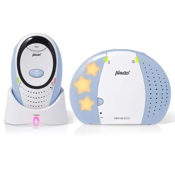Alecto Babyalarm med ECO og DECT hvid / blå Alecto Babyalarm med ECO og DECT hvid / blå