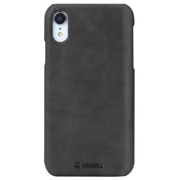 Krusell iPhone XR Sunne Cover Leather, Black
