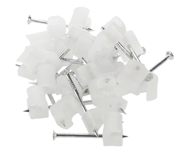 Nordic Quality Kabelklipps rund 3-5mm, Neutral, 25 st