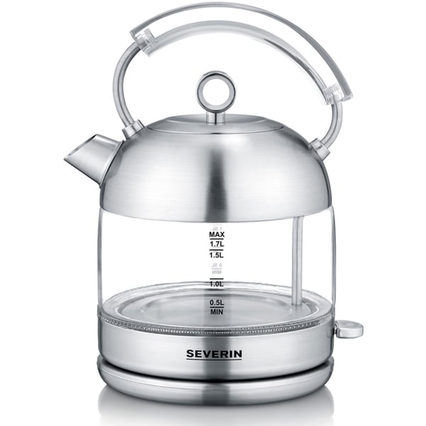 Severin Vannkoker 1,7L 2400W børstet stål/glass WK3459