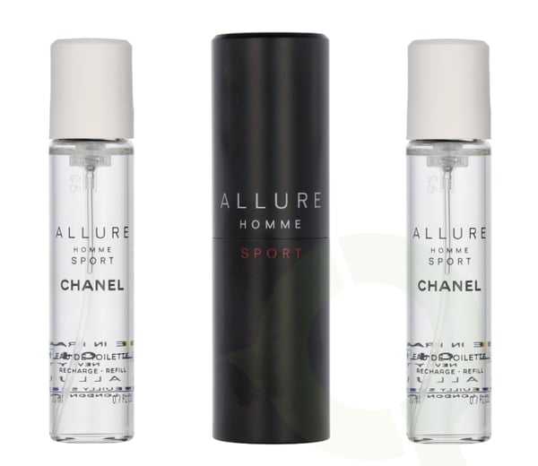 Chanel Allure Homme Sport Giftset 60 ml 2x Edt Spray Refill 20Ml/ 1 Edt Spray 20ML