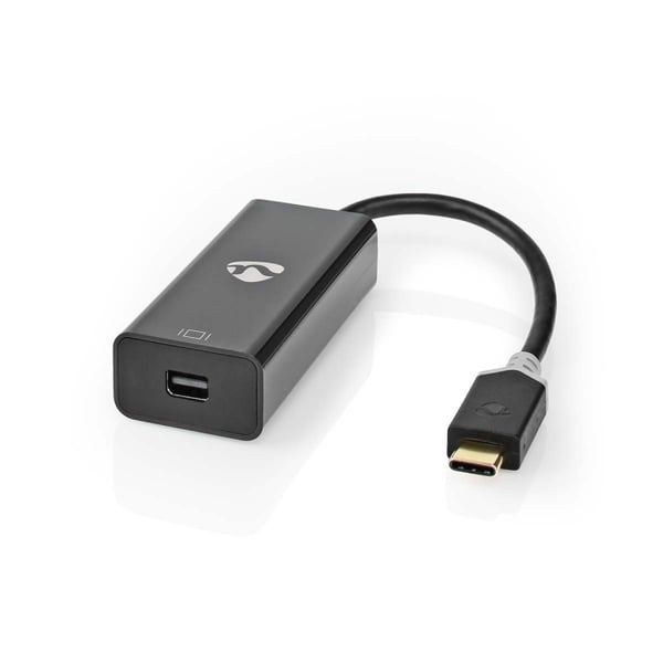 Nedis USB-C™ Adapter | USB 3.2 Gen 1 | USB-C™ Han | Mini DisplayPort Hunstik | 0.20 m | Runde | Guldplateret | PVC | Antracit | Box
