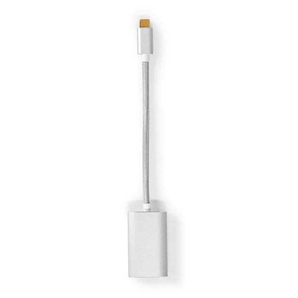 Nedis USB-C™ Adapter | USB 3.2 Gen 1 | USB-C™ Han | DisplayPort Hun / USB-C™ Hun | 4K@60Hz | Power delivery | 0.20 m | Runde | Guldplateret | Flettet