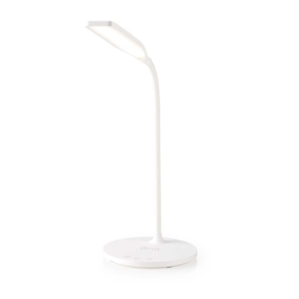 Nedis LED-lampe med trådløs oplader | Dimmer - Til produkt | LED | 15 W | Med dæmpning | Cool Hvid / Naturlig Hvid / Varm Hvid | 2700 - 6500 K