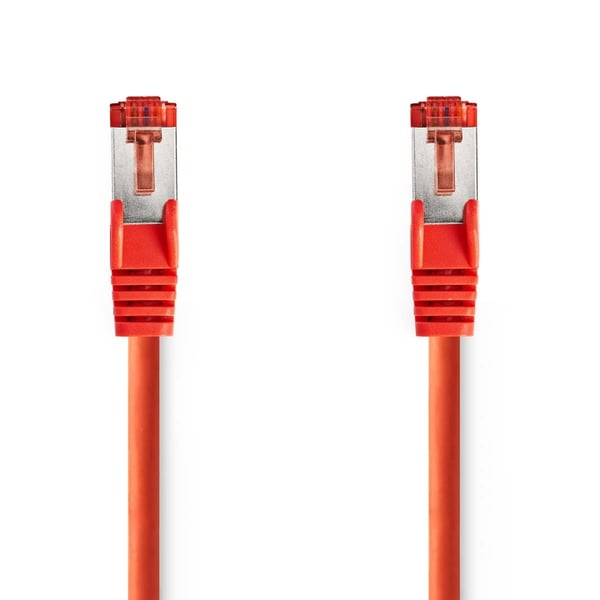 Nedis CAT6 Nettverkskabel | RJ45 Han | RJ45 Han | S/FTP | 5.00 m | Rund | LSZH | Rød | Label