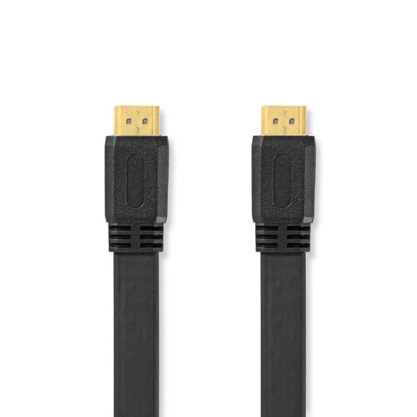 Nedis High Speed ​​HDMI ™ kabel med Ethernet | HDMI ™ -kontakt | HDMI ™ -kontakt | 4K@30Hz | 10.2 Gbps | 2.00 m | Flatt | PVC | Sort | Label