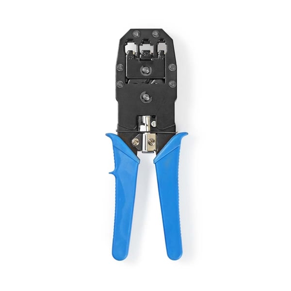 Nedis Crimp pliers | CAT5 / CAT5e / CAT6 / CAT6a / RJ10 / RJ11 | Cutting / Plier / Stripping | ABS / Stål | Blå