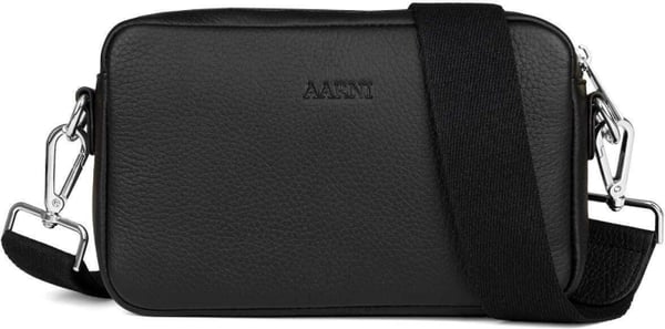 Aarni Crossbody Bag, svart, silverfärgad dragkedja