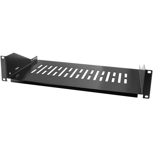LogiLink 19"-hylla 2U 440 x 250 mm max 25 kg Svart