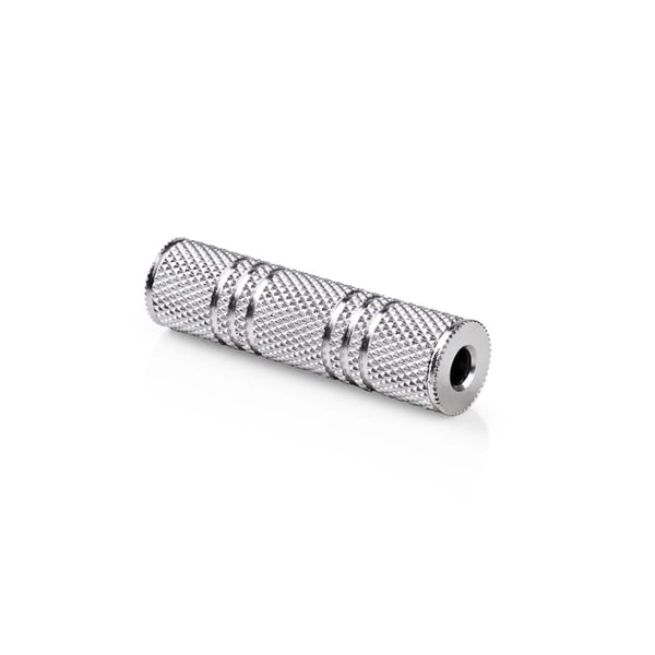 Nedis Stereo Audio Adapter | 3.5 mm Hunstik | 3.5 mm Hunstik | Nikkelplateret | Lige | Metal | Sølv | 1 stk. | Box