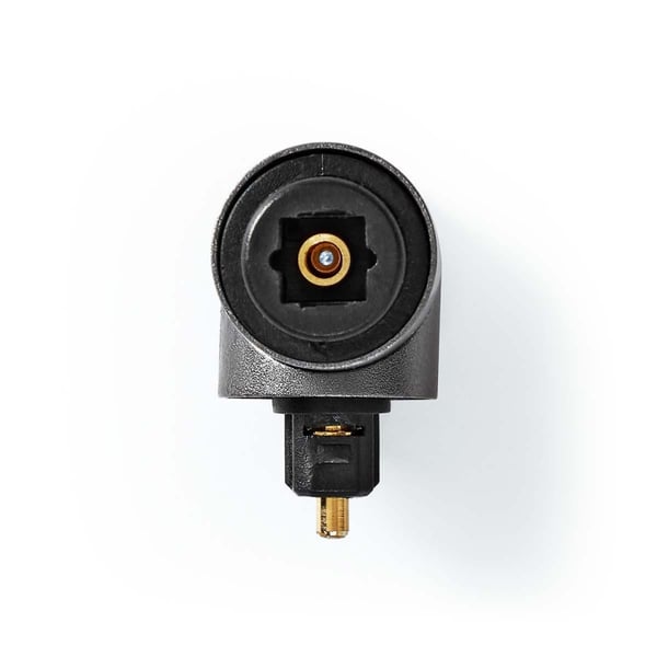 Nedis TosLink Adapter | Toslink Hunn | TosLink Han | Vinklet 90° | Aluminium | Gun Metal Grå | 1 stk. | Boks