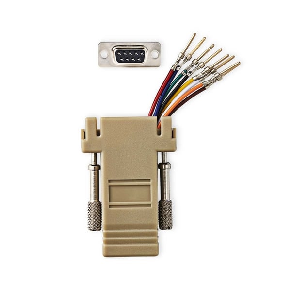 Nedis Seriel adapter | Adapter | D-SUB 9-Pin han | RJ45 Hun | Nikkelplateret | Elfenben | Box