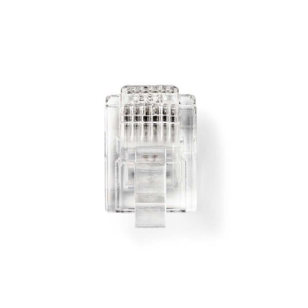 Nedis Telecom Connector | Tilslutnings Type: RJ12 | Lige | Belægning: Guldplateret | PVC | Gennemsigtig