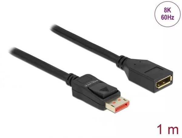 DeLOCK DisplayPort-forlengelseskabel 8K 60 Hz 1 m DeLOCK DisplayPort-forlengelseskabel 8K 60 Hz 1 m